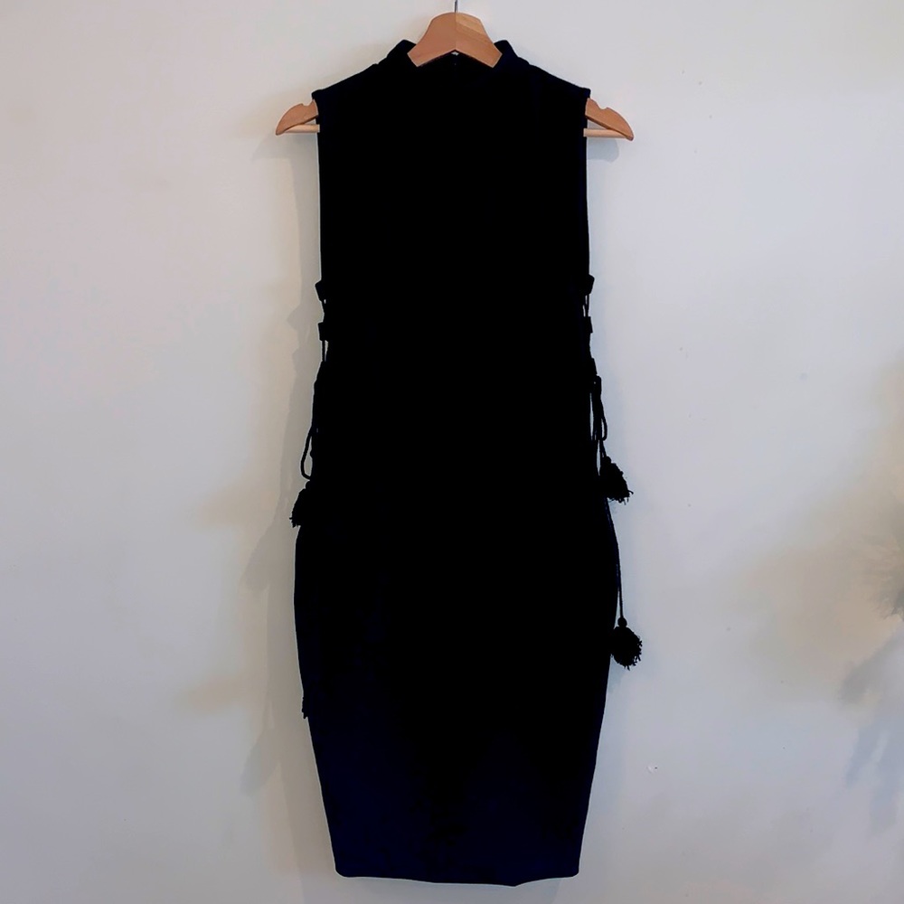 Blessed Are The Meek- Mock Neck Midi Dress- Size 6